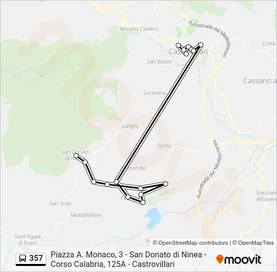 357 Bus Line Map