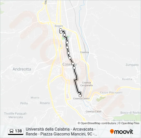 138 Bus Line Map