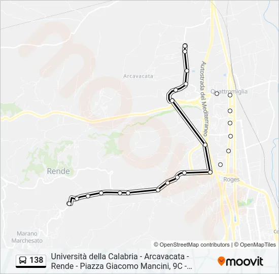 138 Bus Line Map