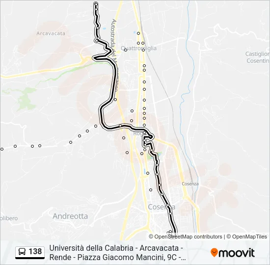 138 Bus Line Map