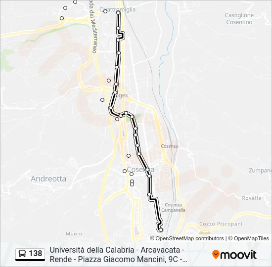 138 Bus Line Map