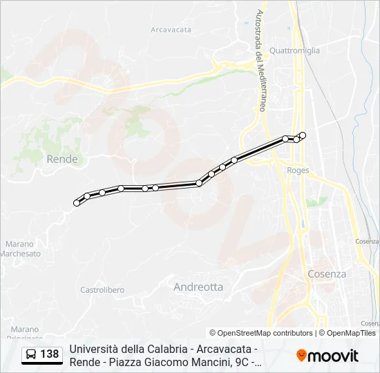 138 Bus Line Map