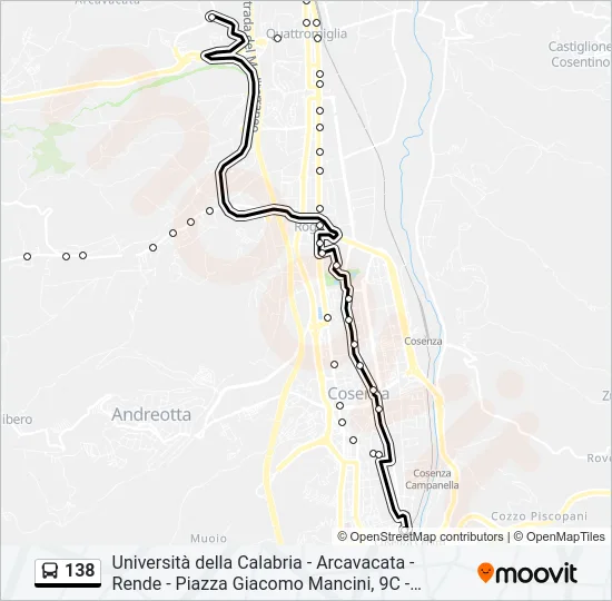 138 Bus Line Map