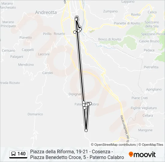 140 Bus Line Map