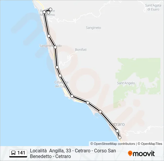 141 Bus Line Map