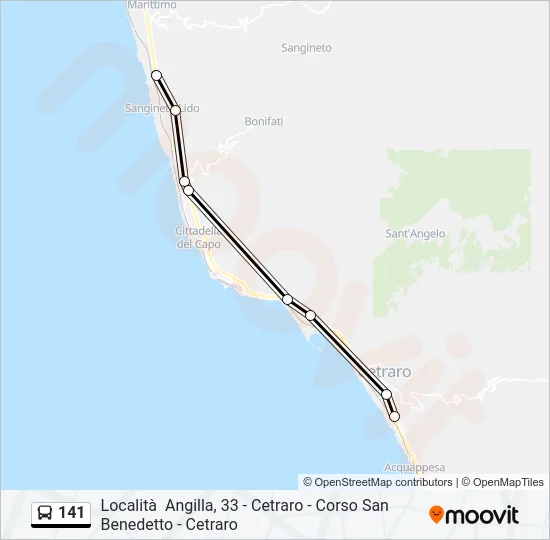141 Bus Line Map