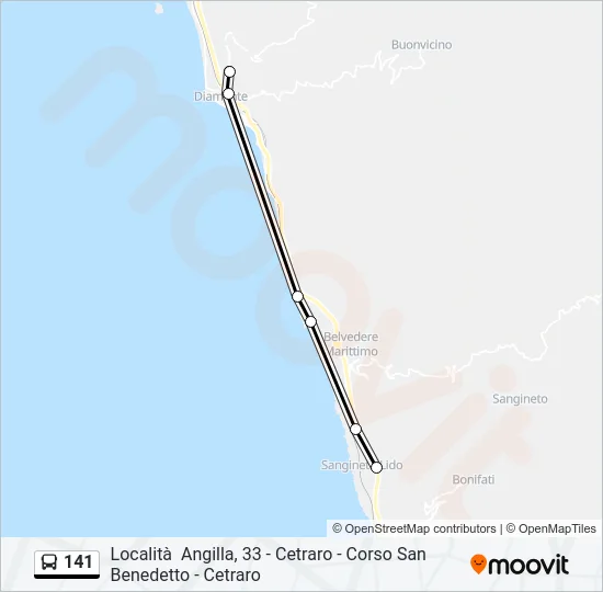 141 Bus Line Map