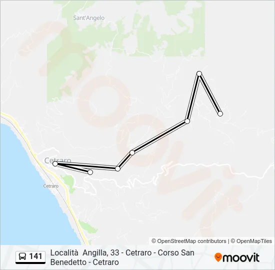 141 Bus Line Map