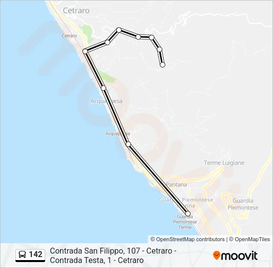 142 Bus Line Map