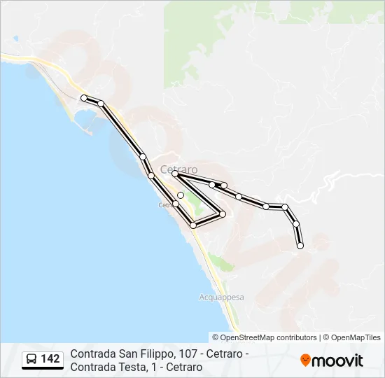 142 Bus Line Map