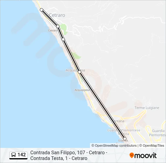 142 Bus Line Map