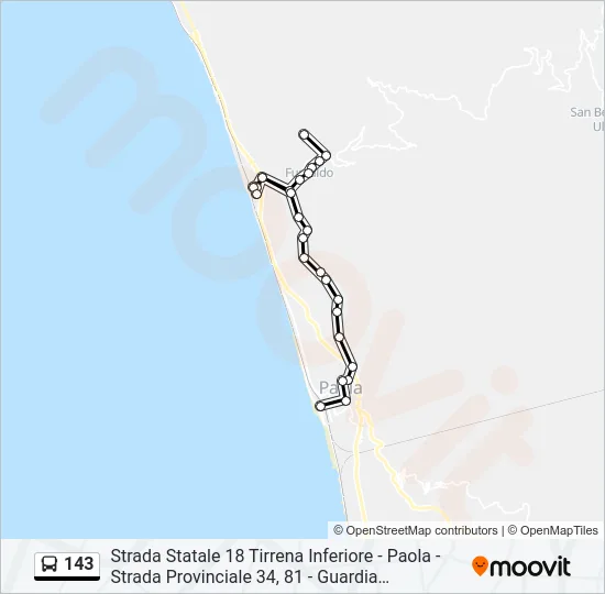 143 Bus Line Map