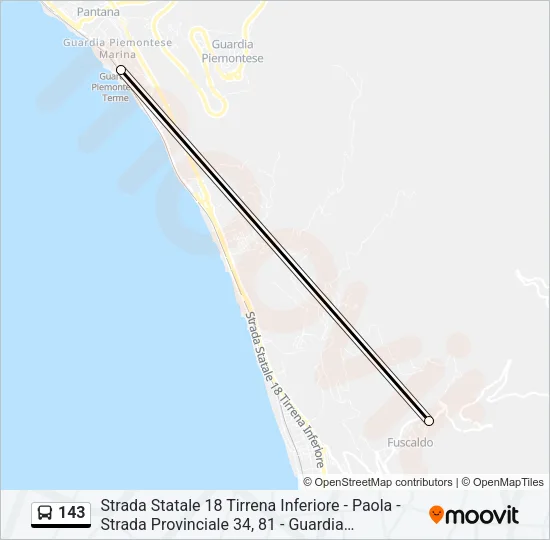 143 Bus Line Map