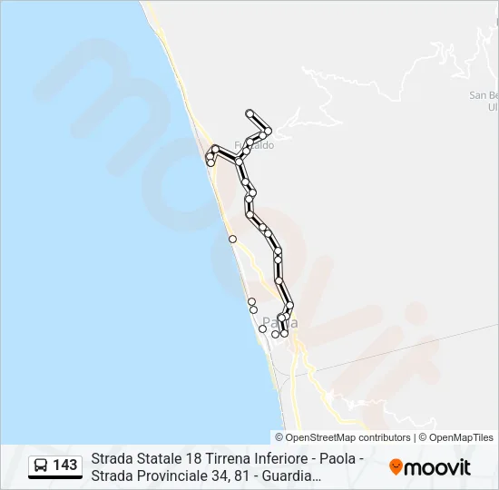 143 Bus Line Map