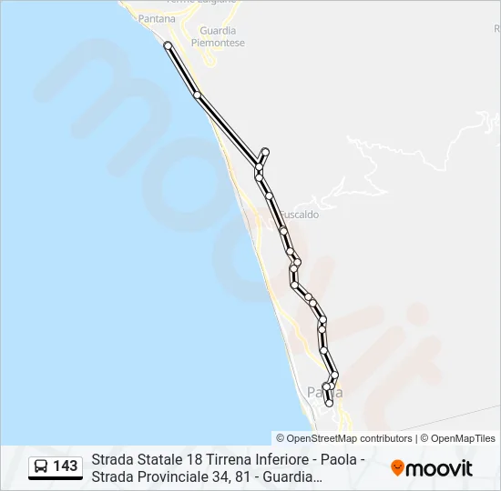 143 Bus Line Map