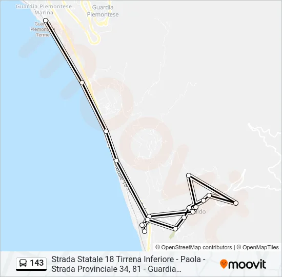 143 Bus Line Map