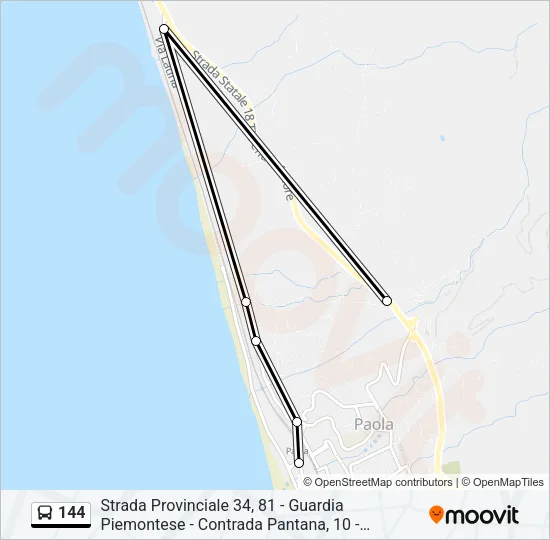 144 Bus Line Map