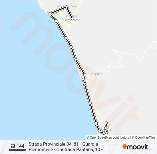 144 Bus Line Map