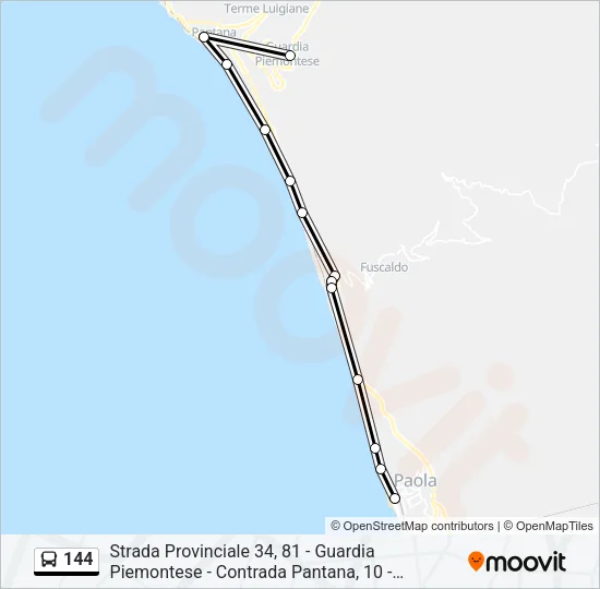 144 Bus Line Map