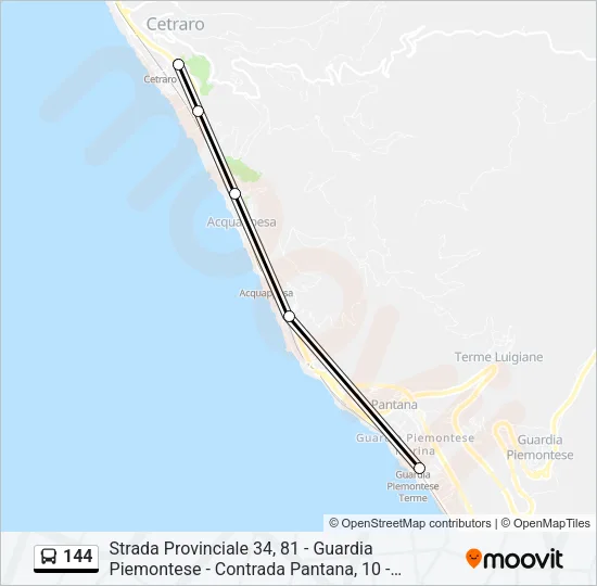 144 Bus Line Map