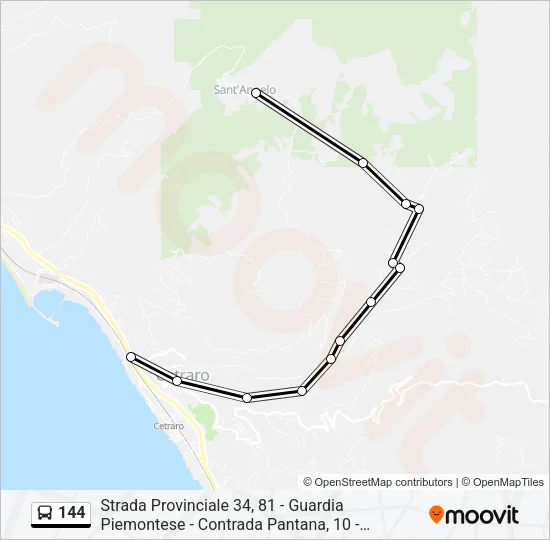 144 Bus Line Map