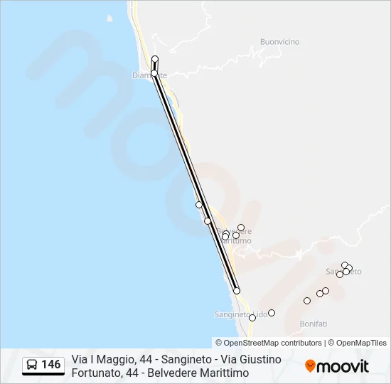 146 Bus Line Map