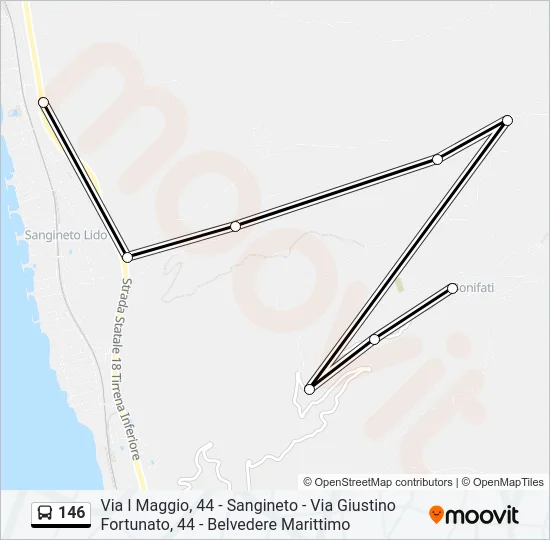 146 Bus Line Map
