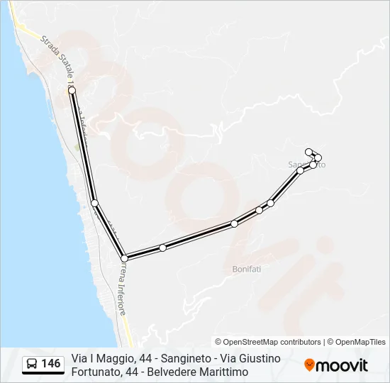 146 Bus Line Map