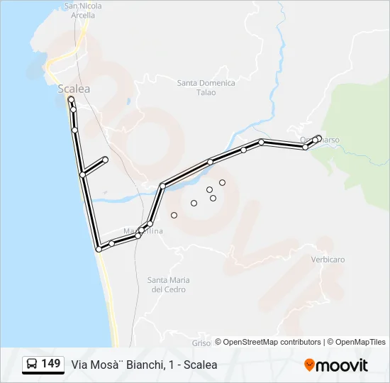 149 Bus Line Map