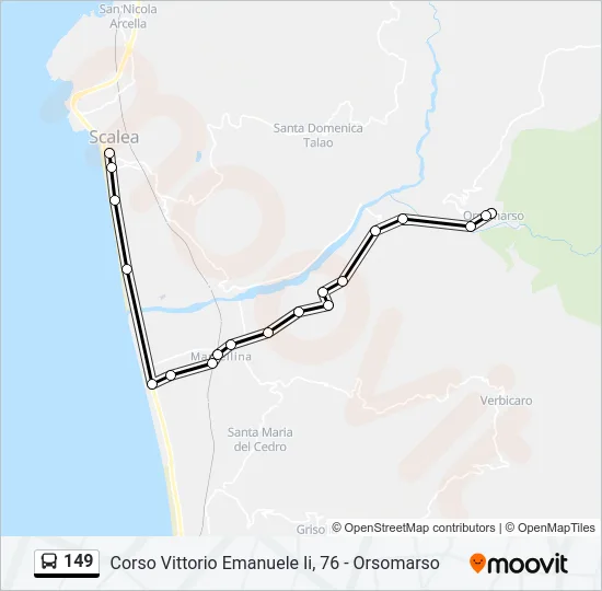 149 Bus Line Map