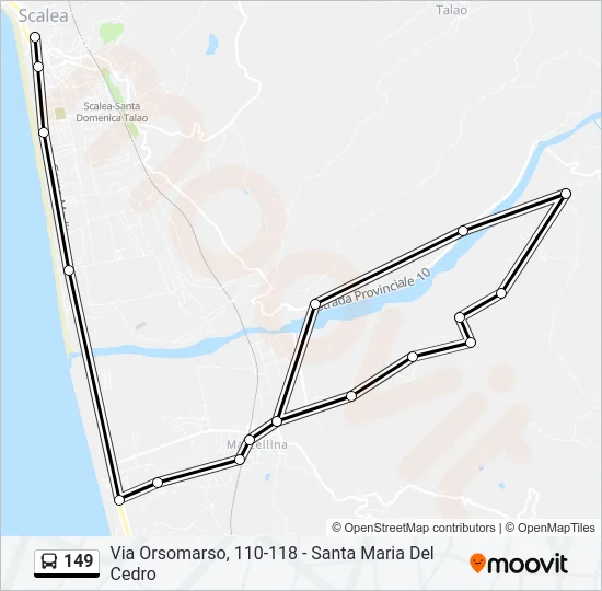149 Bus Line Map