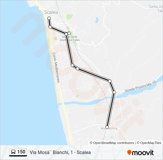 150 Bus Line Map