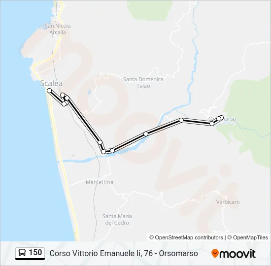 150 Bus Line Map