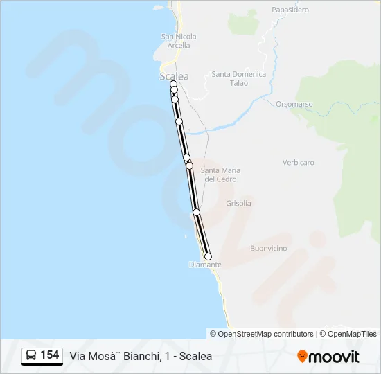 154 Bus Line Map