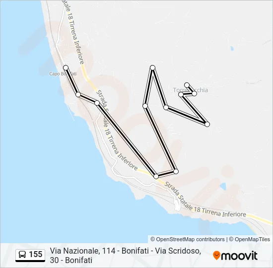 155 Bus Line Map