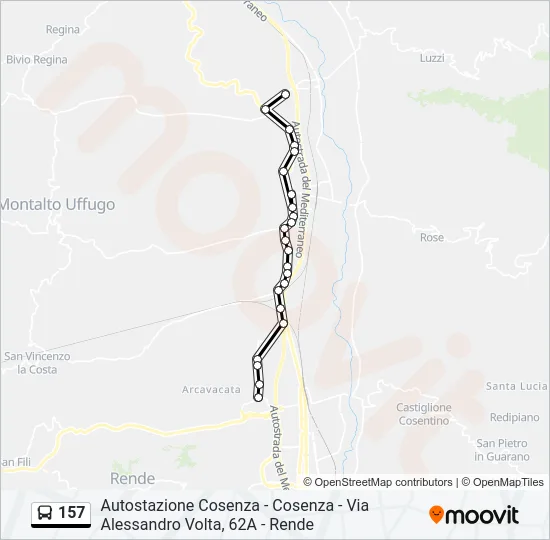 157 Bus Line Map