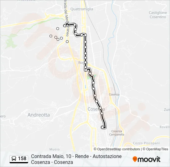158 Bus Line Map