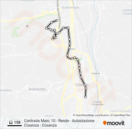 158 Bus Line Map