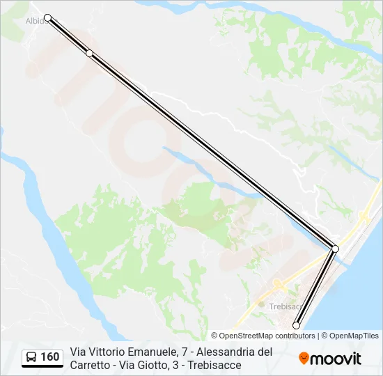 160 Bus Line Map