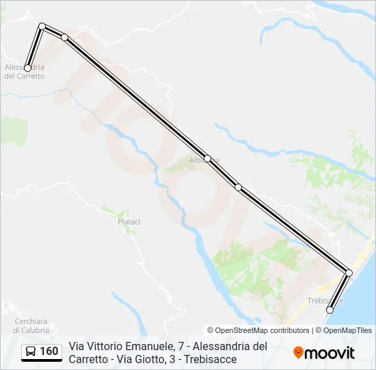 160 Bus Line Map