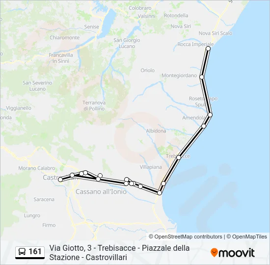 161 Bus Line Map