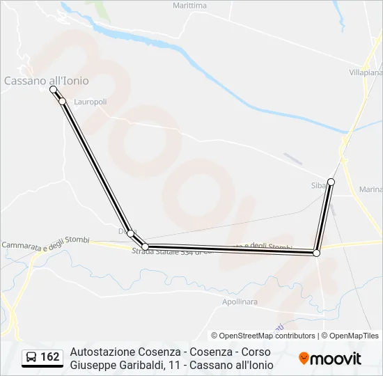 162 Bus Line Map