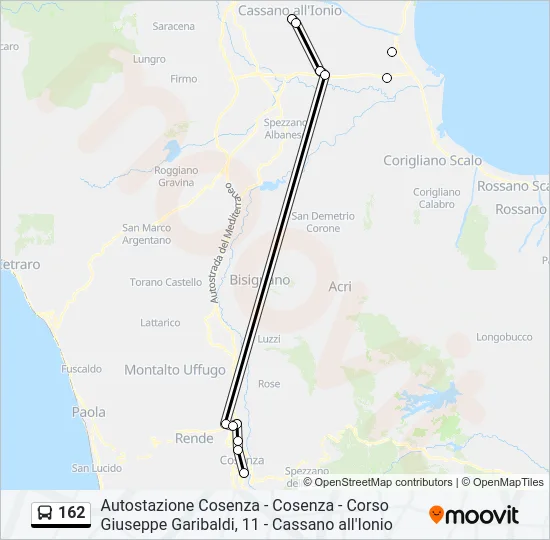 162 Bus Line Map