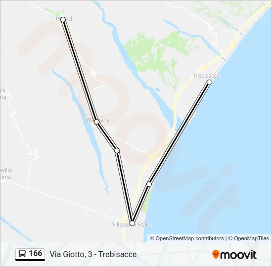 166 Bus Line Map