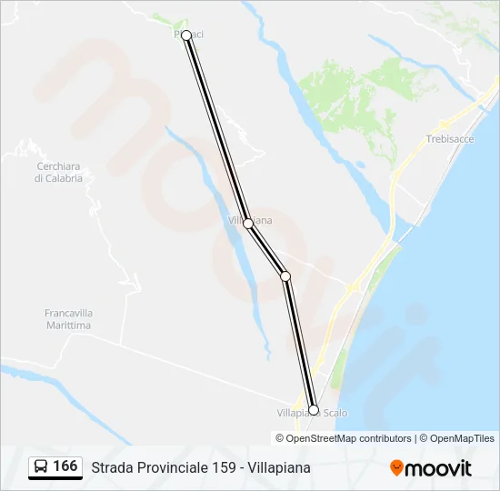 166 Bus Line Map