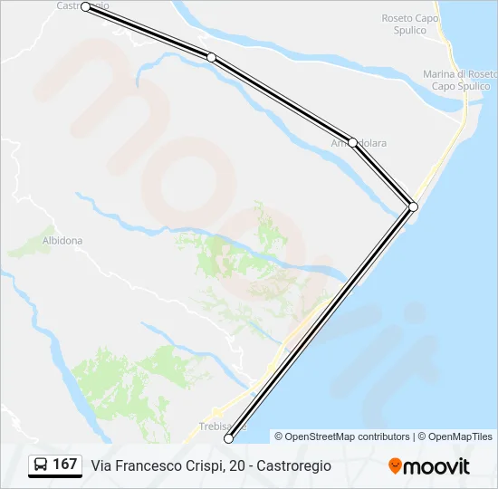 167 Bus Line Map