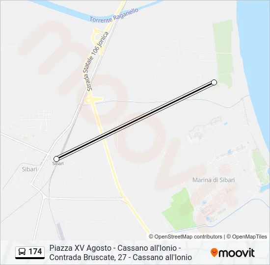 174 Bus Line Map