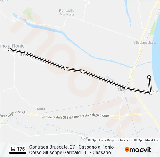 175 Bus Line Map