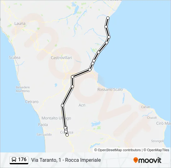 176 Bus Line Map