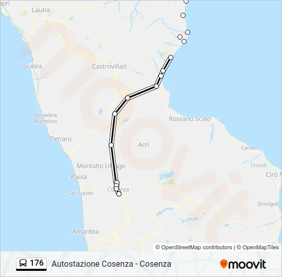 176 Bus Line Map